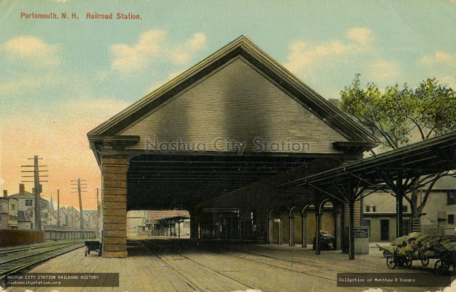 Postcard: Portsmouth, New Hampshire. Railroad Station